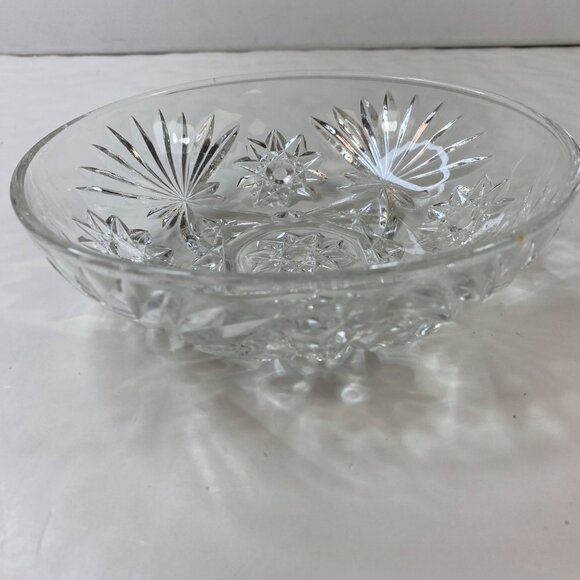 Anchor Hocking Crystal Candy Dish Lid Textured Starburst Design Decor Vintage - Picture 2 of 10